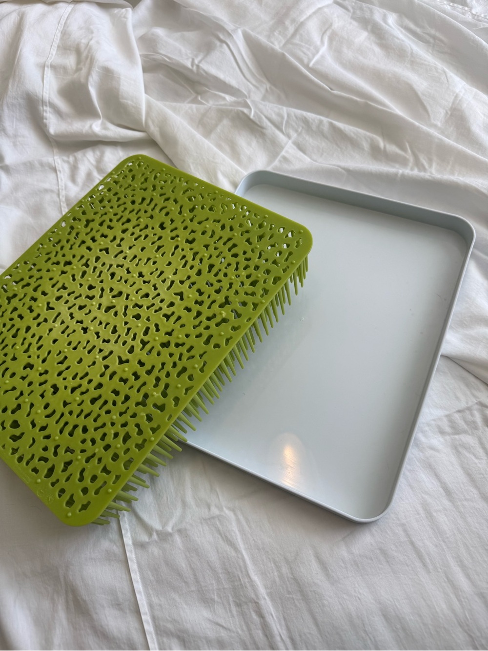 Green Silicone Drying Rack Tray Set - Home Bath